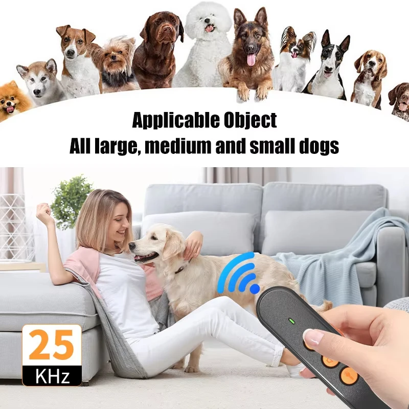 Mini Ultrasonic Anti Barking Dog Repeller Smart Portable USB Rechargeable Outdoor Dog Training Stop Barking Defense Device view 5