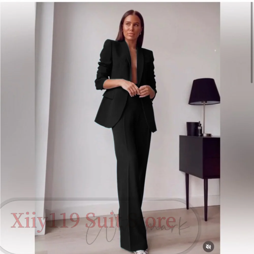 Serge Two-piece Single-breasted Business Casual Elegant Suit White Suit Women Chic and Elegant Woman Set Women Winter Suits