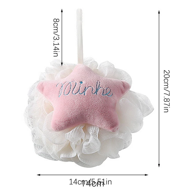 Soft Sponge Bath Ball Shower Rub Bath Shower Wash Body Pot Sponge Scrubber Star Shape Healthy Massage Brush