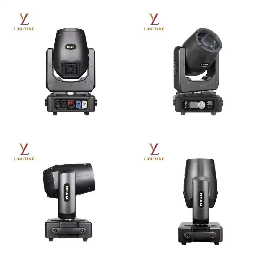 230W Beam Moving Head Light DMX512 16CH Double Prism Blue Rainbow Effect Sound-Activated DJ Disco Club Wedding Stage Lighting