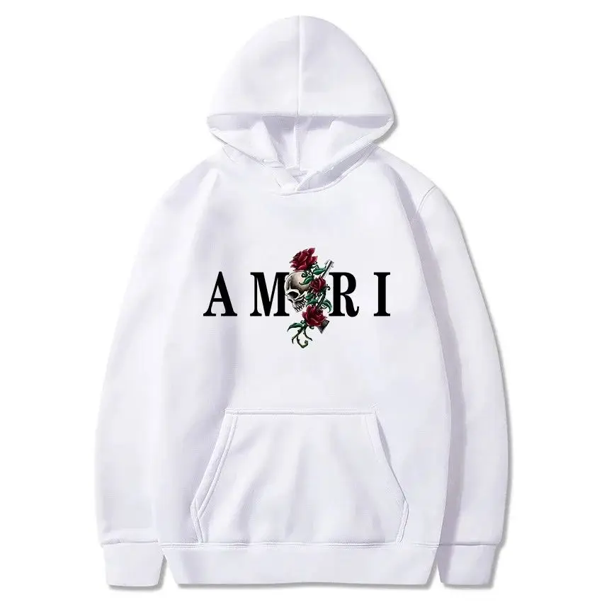 Amri Men's and Women's Fashion Trend Printed Sportswear Harajuku Casual Pullover Cool Street Clothing Long Sleeved Hoodies