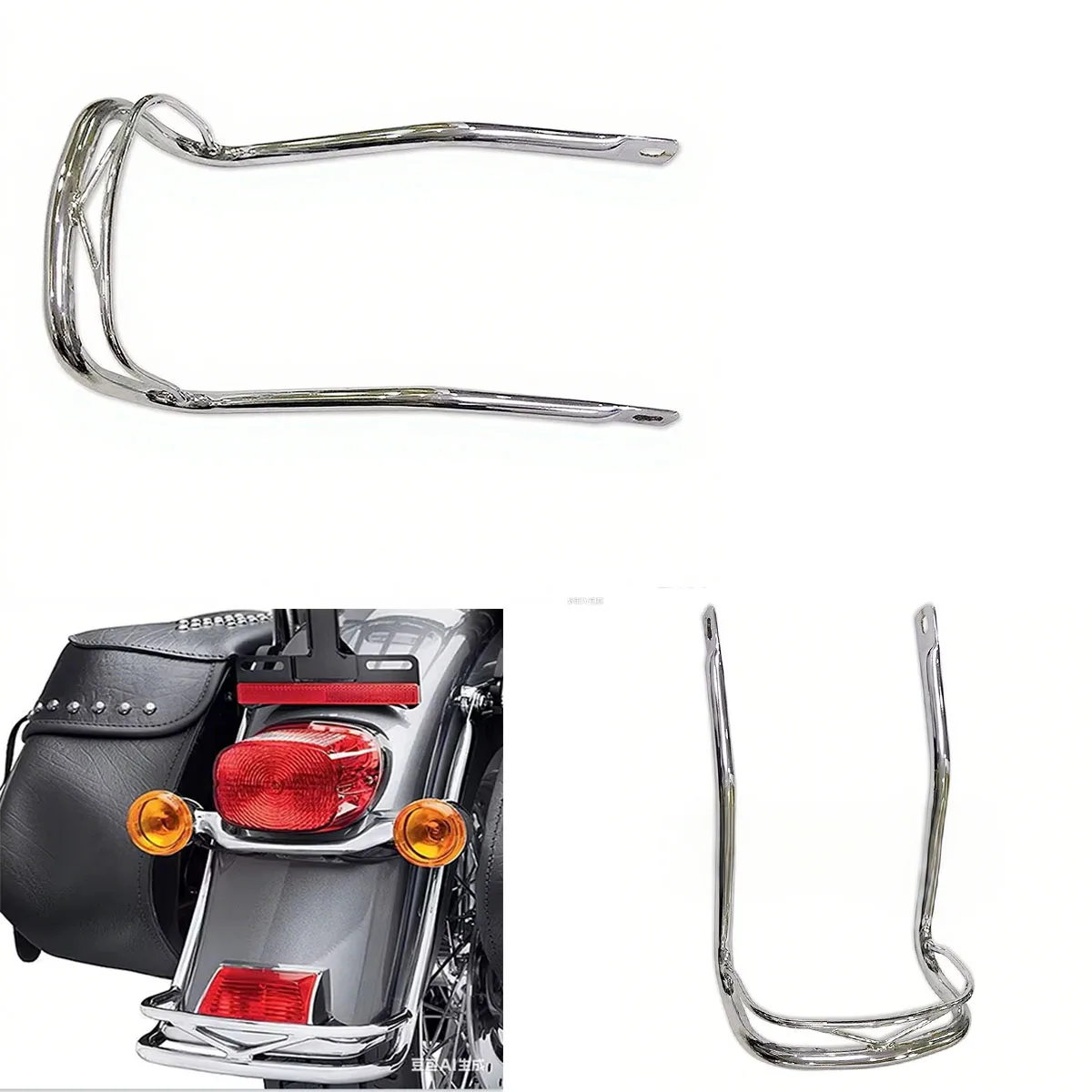 

Хромированный кронштейн заднего крыла мотоцикла, накладка на бампер для Harley Classic 2000-2017