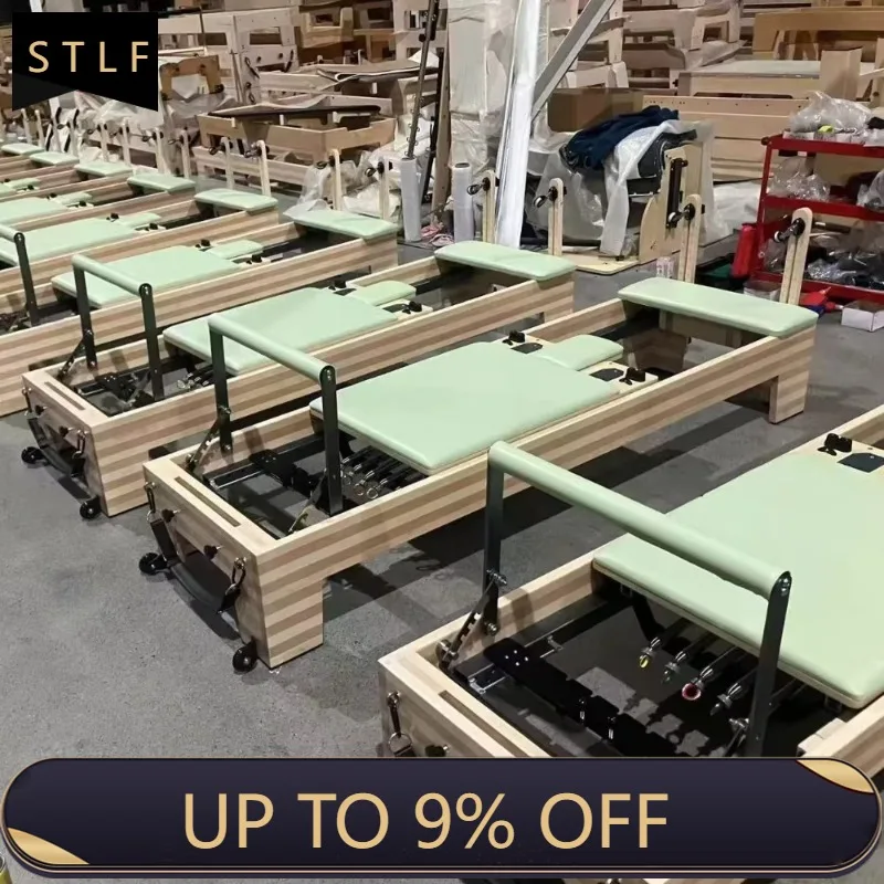 YTYIN Premium White Maple Reformer - Custom Yoga Bed with Box & Jump Board for Studios
