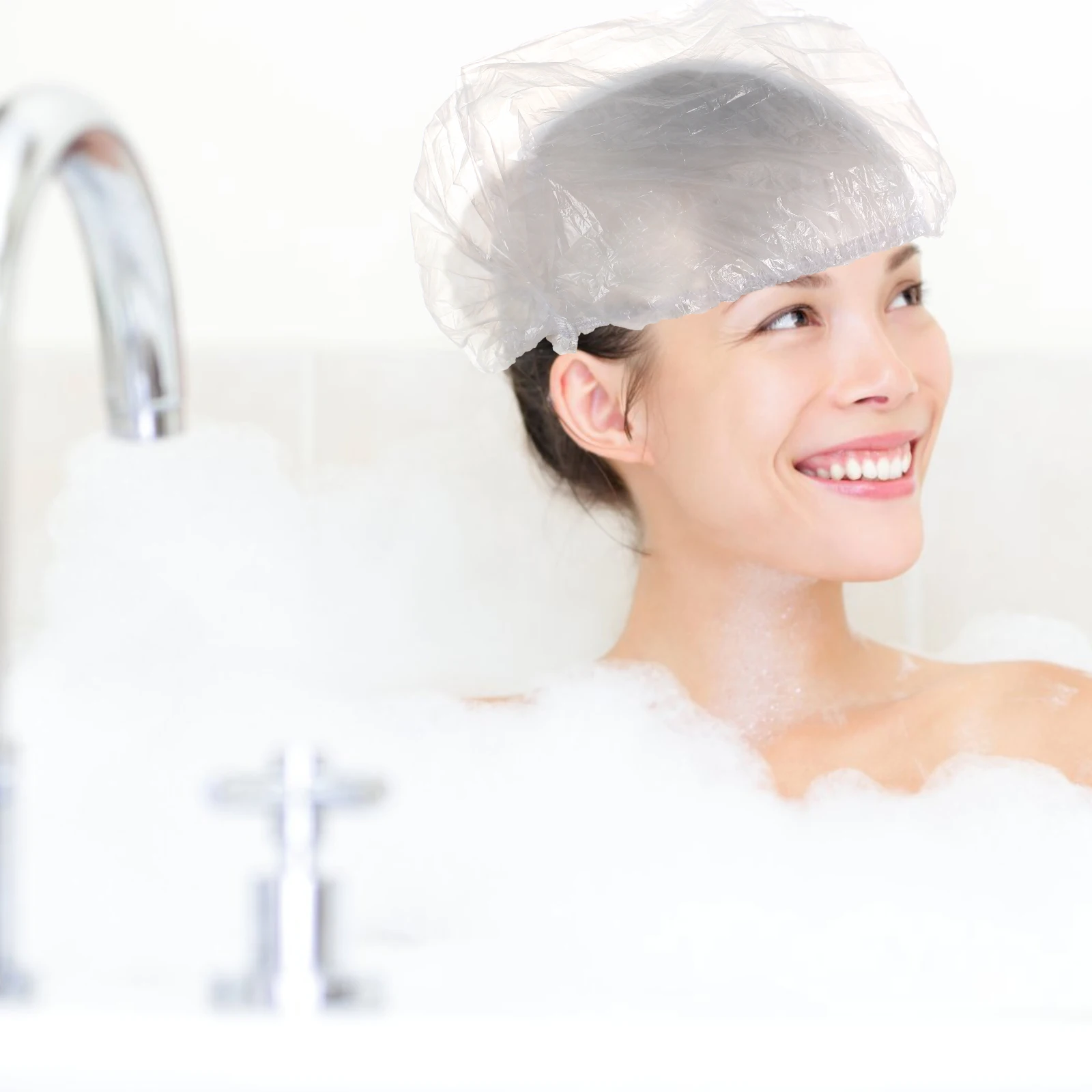 

100pcs Waterproof Shower Cap Food Elastic Storage Covers Stretch Bowl Covers For Picnic Party Leftovers Dust Proof Plastic Wrap