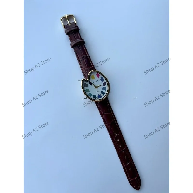 Trendy new product Octopus Brother color palette, waterproof and simple vintage quartz  for college students, blogger's