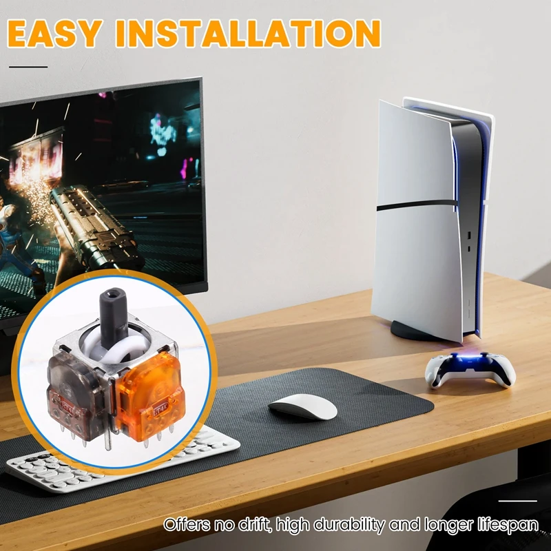 6PCS Per PS4 TMR Joystick Elettromagnetico Per PS4 Gamepad TMR Joystick 3D Analogico Thumb Stick Controller