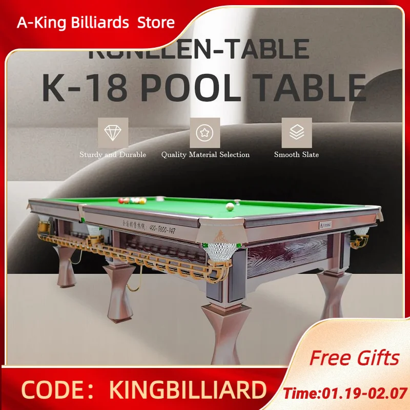 konllen pool table KL-18 standard commercial home black eight strokes brand agent