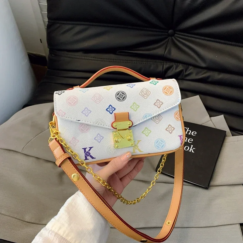 

​​2025 New Women's Printed Square Bag Fashion Shoulder & Hand Carry Purse Adjustable Strap for Daily Use​ Bags for Women