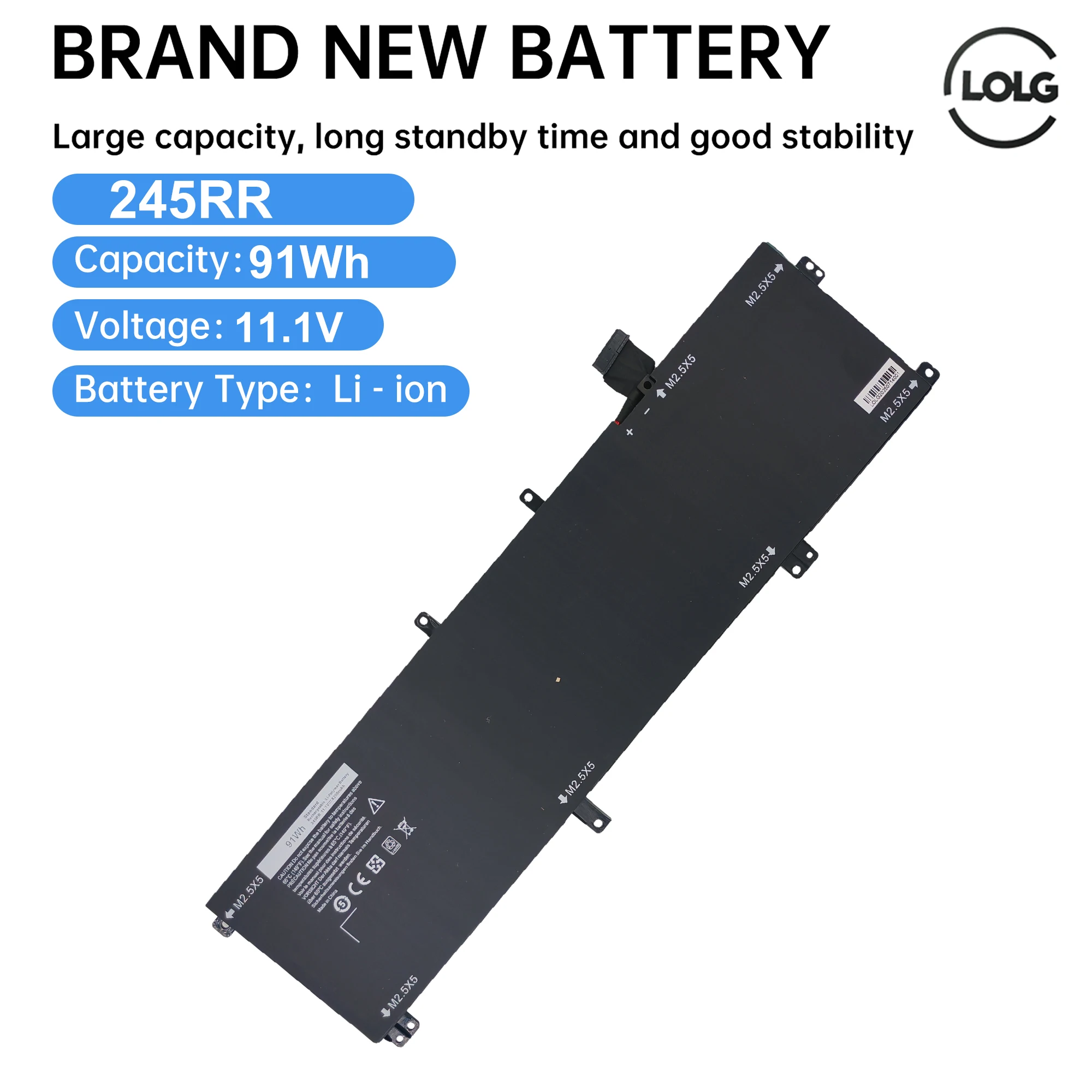

11,1 В 91 Вт 245RR Аккумулятор для ноутбука DELL XPS 15 9530 9535 серии для DELL Precision M3800 TOTRM H76MV 7D1WJ