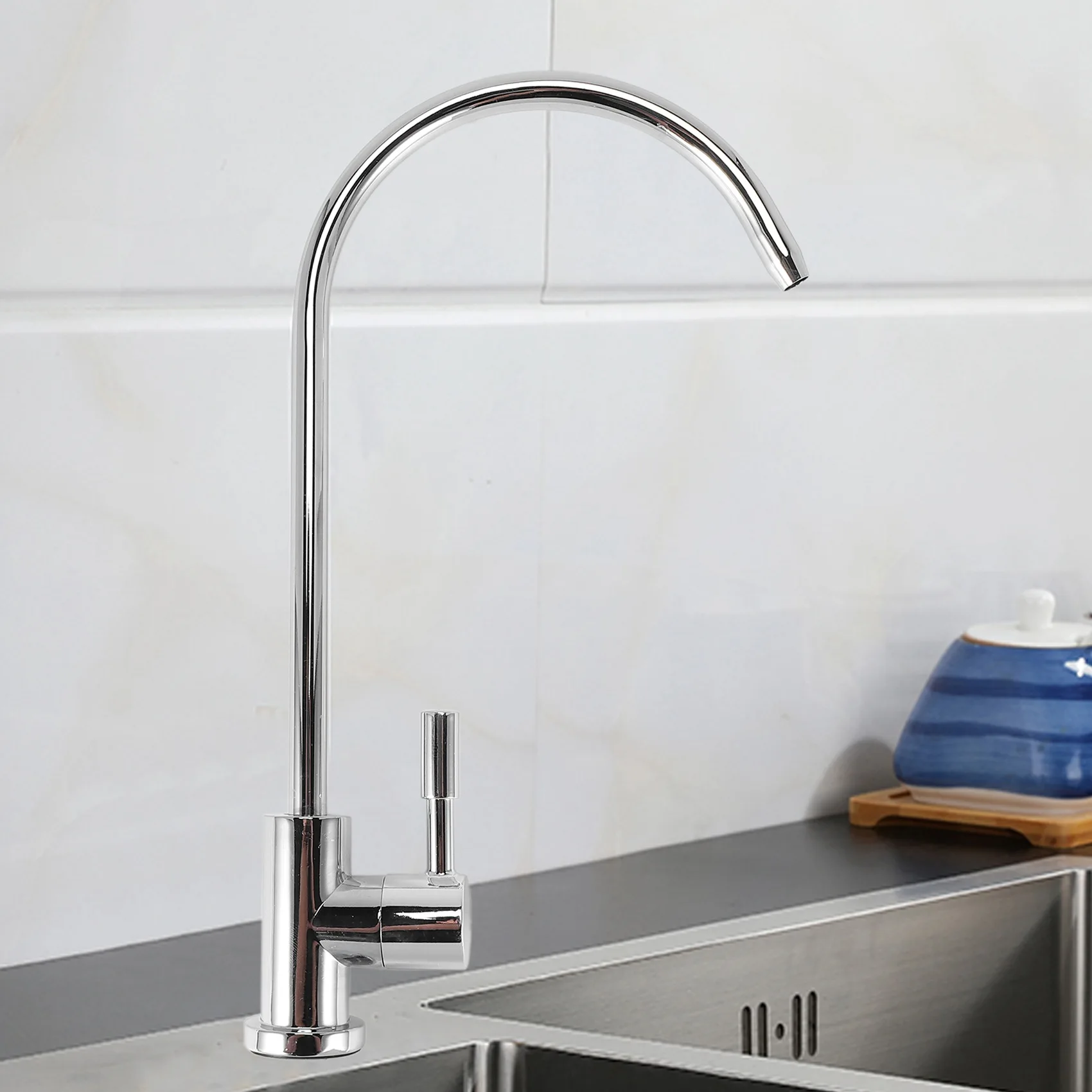 

2025 Trend 1/4 Inch Chrome Drinking Water Filter Faucet Reverse Osmosis Sink Kitchen Tap