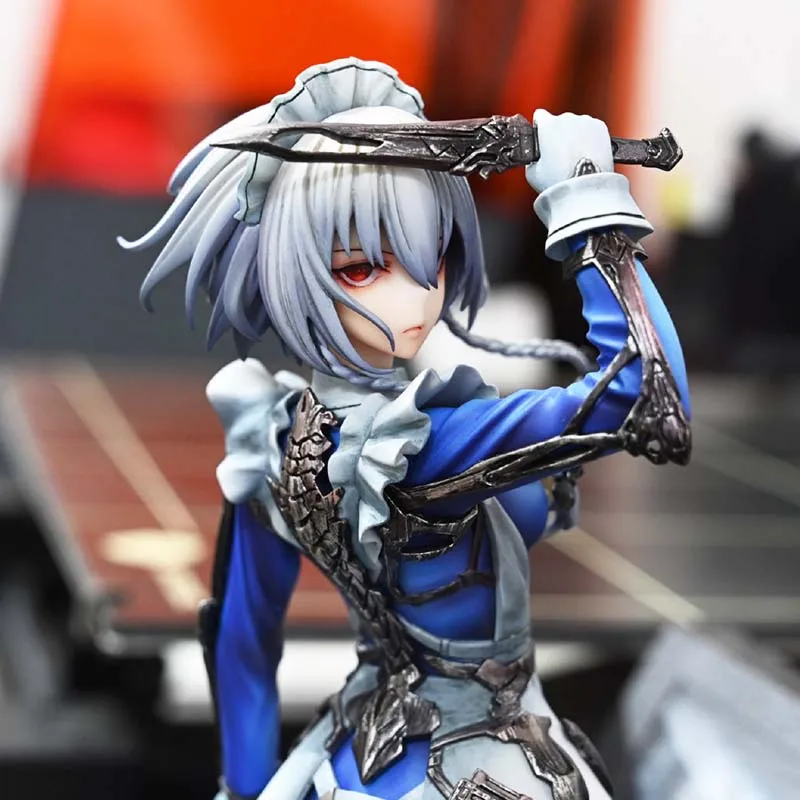 

Oriental Project Maid Long Sixteen Nights Sakiya Figure Short Hair Flying Knife Model Anime Figure Ornament Gift