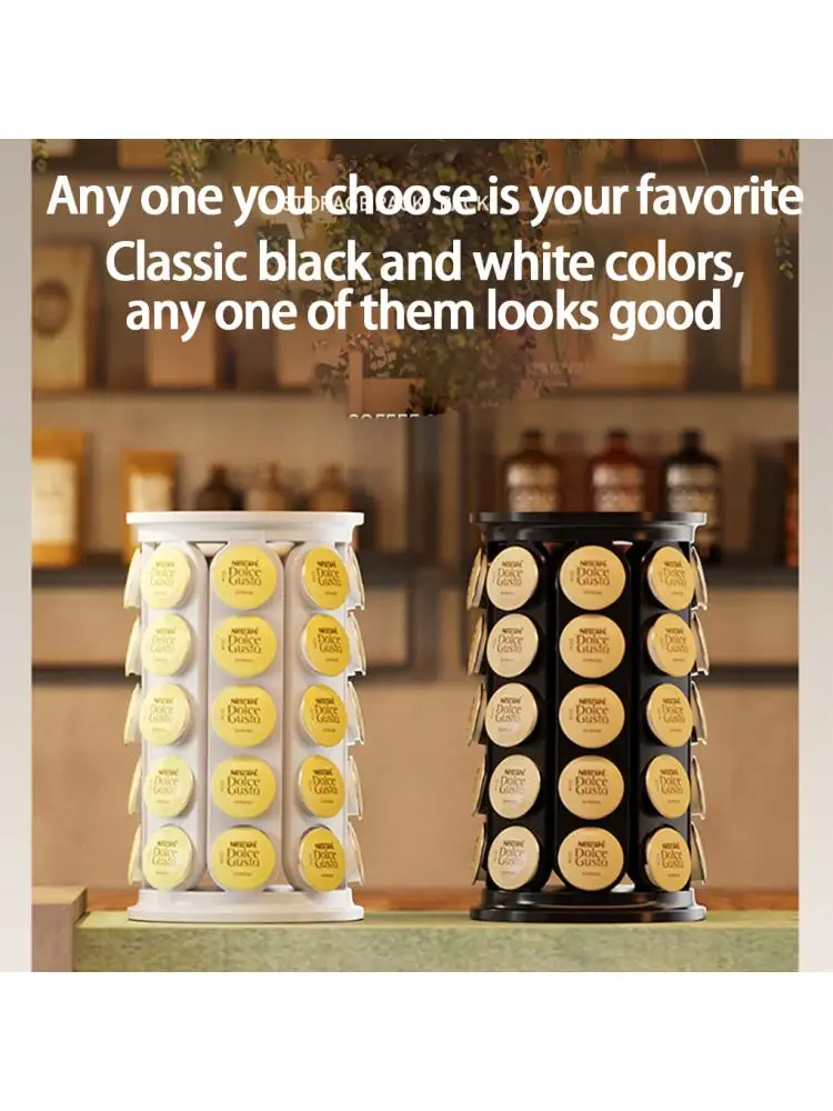 Porte-Capsules de café Rotation à 360 degrés 24 Dolce Gusto support rotatif support de capsules de café stockage peut contenir 40 Capsules