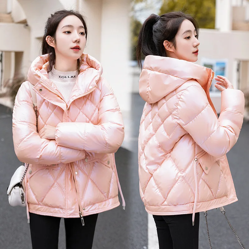 Women Down Cotton Jacket New Winter Coat Korean Thick Warm Parkas Overcoat Female Cotton Padded Jacket Hooded Ladies Outwear