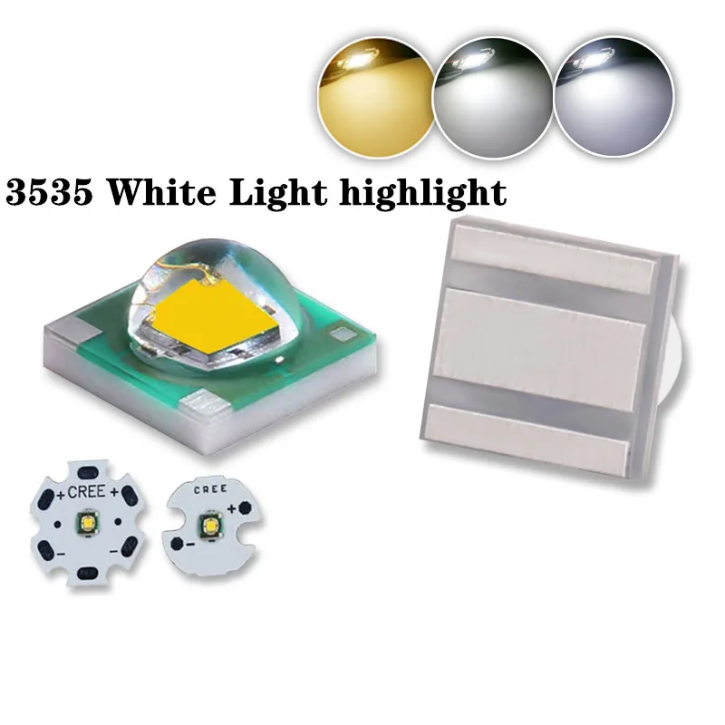 2PCS 3535 Patch LED High Power Lamp Bead 3W White Light Highlighting XPE Welding Plate Strong Flashlight