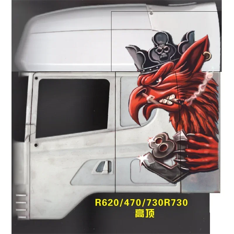 Simulation Painting Decal for 1/14 Hercules Tamiya RC Truck Trailer Tipper Scania 770S R470 R620 R730 Car Diy Parts