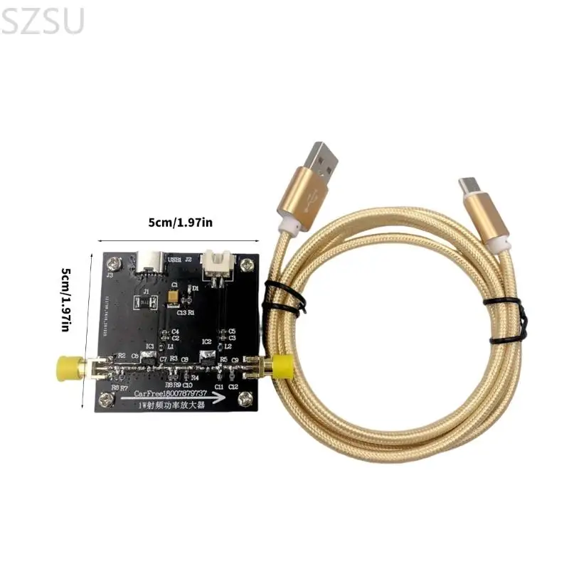 Módulo amplificador RF frequência SZSU 1.5g com saída 1W 30dbm e impedância do tipo C tipo C