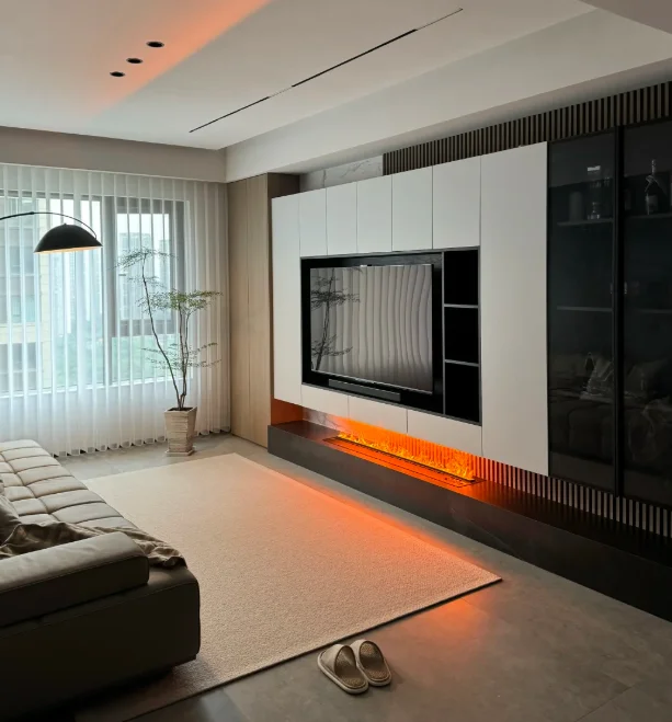 3D Water Vapor Fireplace Insert With Smart Water Management App Control RGBW Flame