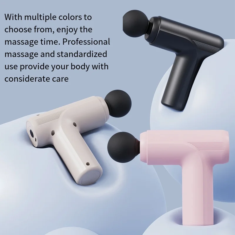 

Mini USB Electric Massage Gun Deep Tissue Facial Massgaer 8 Heads Arms Back Leg Muscle Relaxing For Body Back Arm Sport Fitness