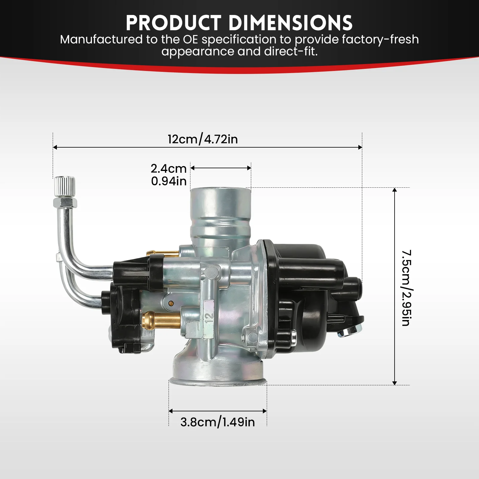 Motorcycle Carburetor PHBN 12mm Type for Yamaha BWS Scooter BOOSTER Aerox MINARELLI CON SERVIZ 50CC