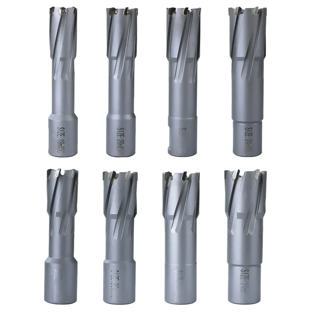 Hollow Drill Bit Magnetic Drill Hole  Reaming Drill Bit 35mm 50mm Deep Length Drill Bit Steel Profiles Three Blade Cutting Edges