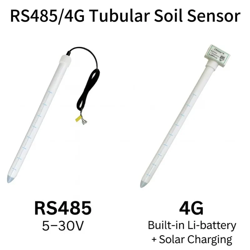 Agriculture Integrated Deep Soil Temperature Humidity Meter PVC Plastic Tube Multi-Depth  Moisture Sensor