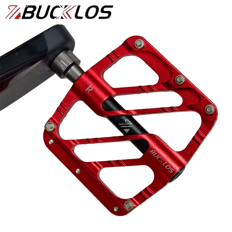 

BUCKLOS Non-Slip Bicycle Pedals CNC Aluminium 3 Bearings MTB Bike Pedals Ultralight Mountain Bike Cycling Sealed Bearing Pedals