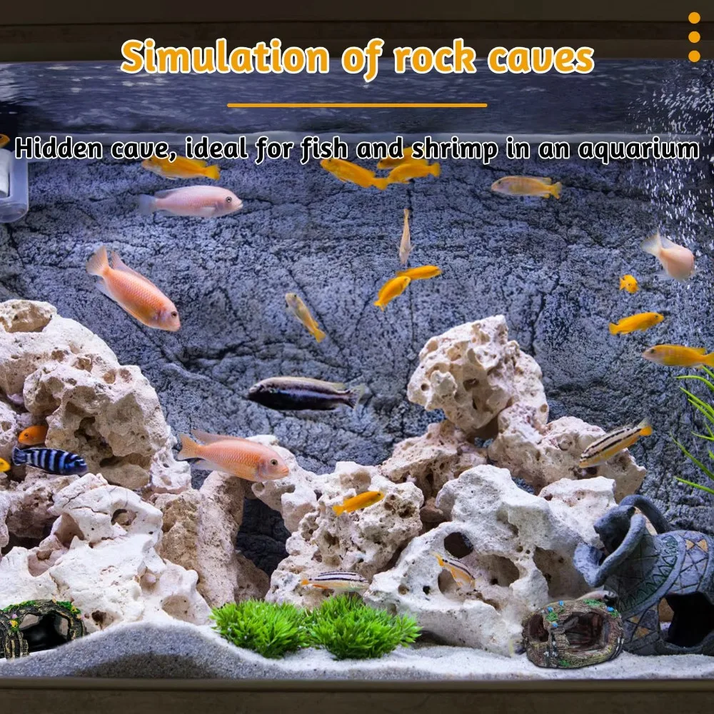 Aquarium Barrel Cave Decoration 5