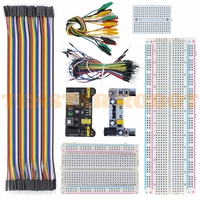 MB-102 MB102 Breadboard 400 830 Point 65 Jumper Wires Solderless PCB Bread Board Test Develop DIY Power Module