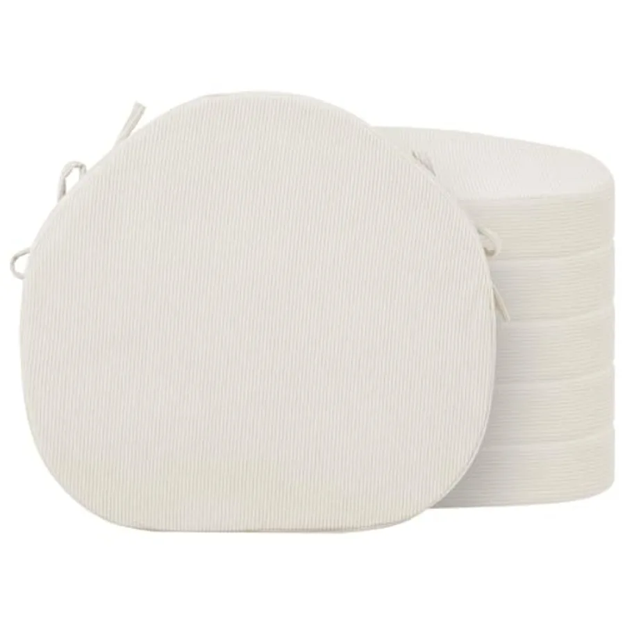 

Chair Cushions for Dining Chairs Set, Wdsor Seat Pads Kitchen Chair Cushions Corduroy with Ties, Removable Seat Pads, 1.5 x 15.