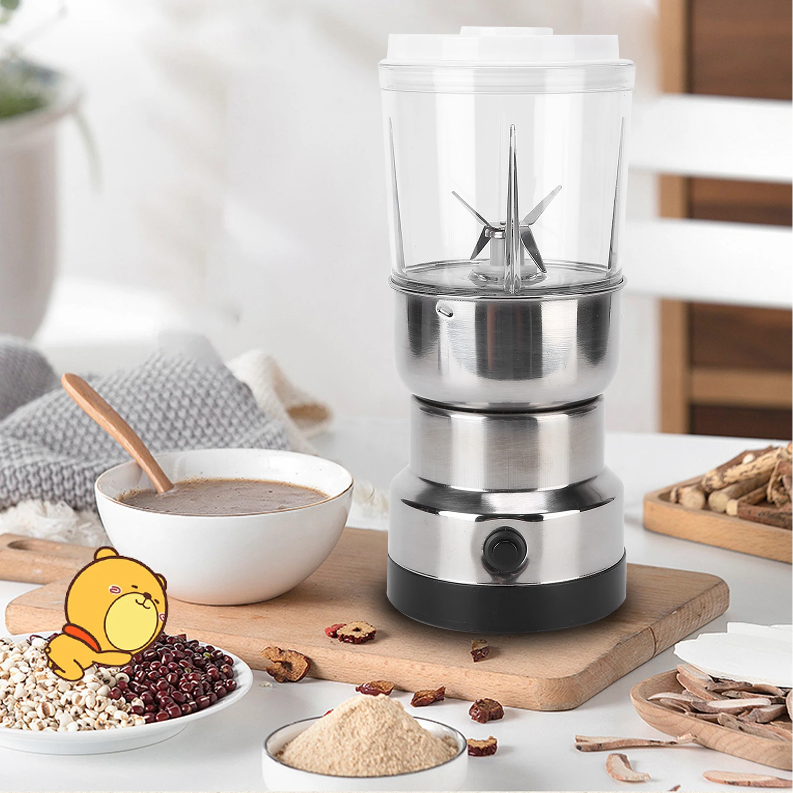 110V Electric Grain Grinder Convenient Efficient Practical Multifunctional Grain Mill Grinder for Seasoning for Beans for Cereal