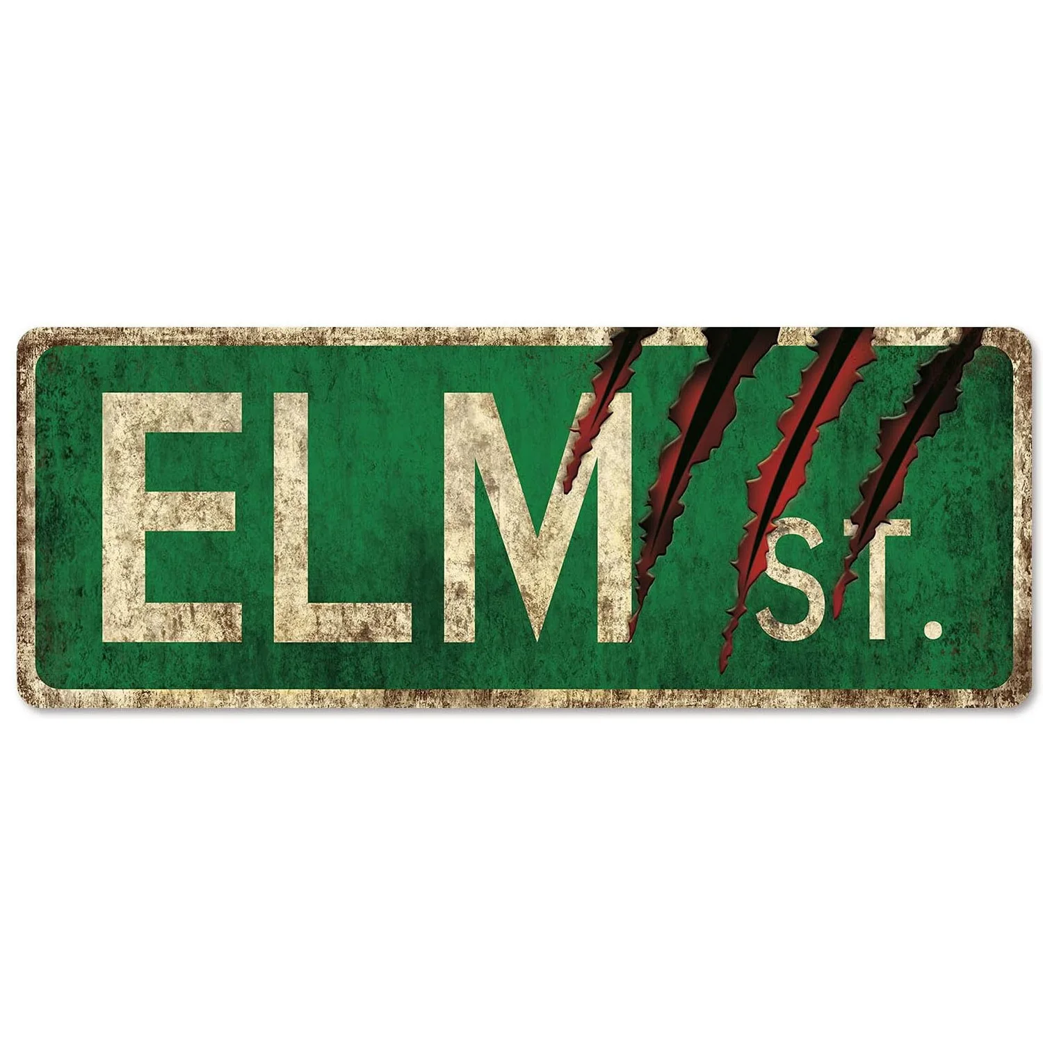 Outdoor Metal Tin Signs Instagram Style High ELM St Street Signs Amusement Park Scenic Retro Road Signs Country Retro Decorative