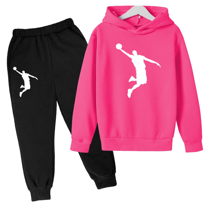 Autumn winter Basketball Sports Children Sets brand Hoodies Black Suitable Kids Boys Girls 3-12 Years Sweatshirts leisure Coat