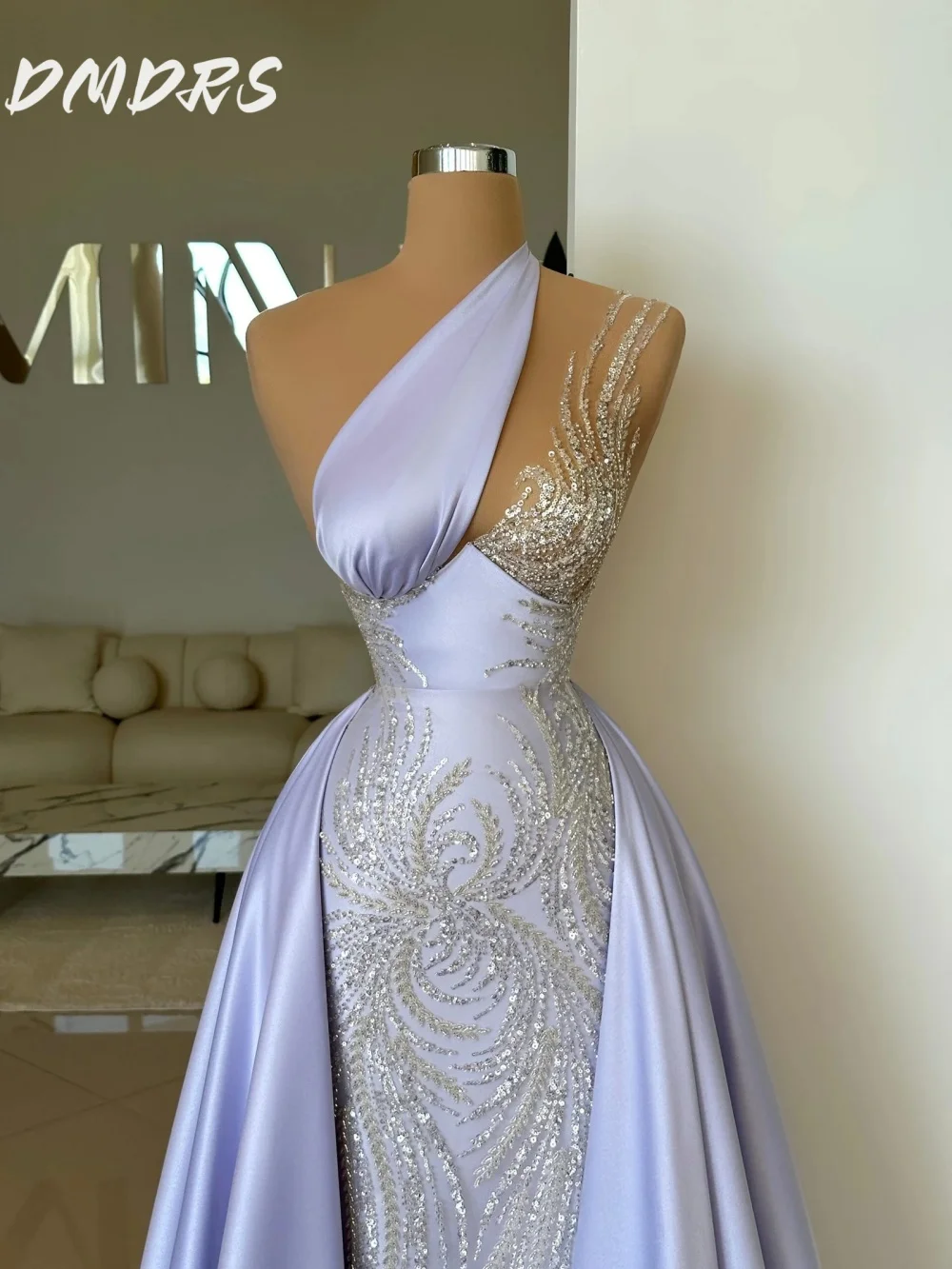 Classic Light Purple Prom Dress 2025 Charming Satin Stylish Applique Evening Dress Elegant A Line Floor-Length Gown Customized