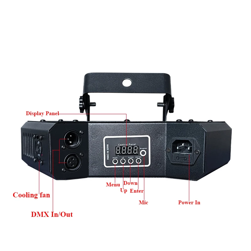 4 Eyes RGB Laser Beam Line Scanner Projector DJ Disco Stage Lighting Patterns Effect Christmas Dance Party Bar Club DMX Lights