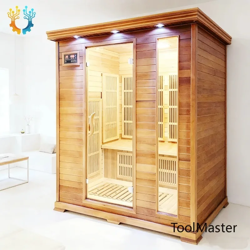 【2026】Factory Direct Sale 1500x1200x1900mm Red Cedar Sauna Cabin Compact Home Wellness Solution