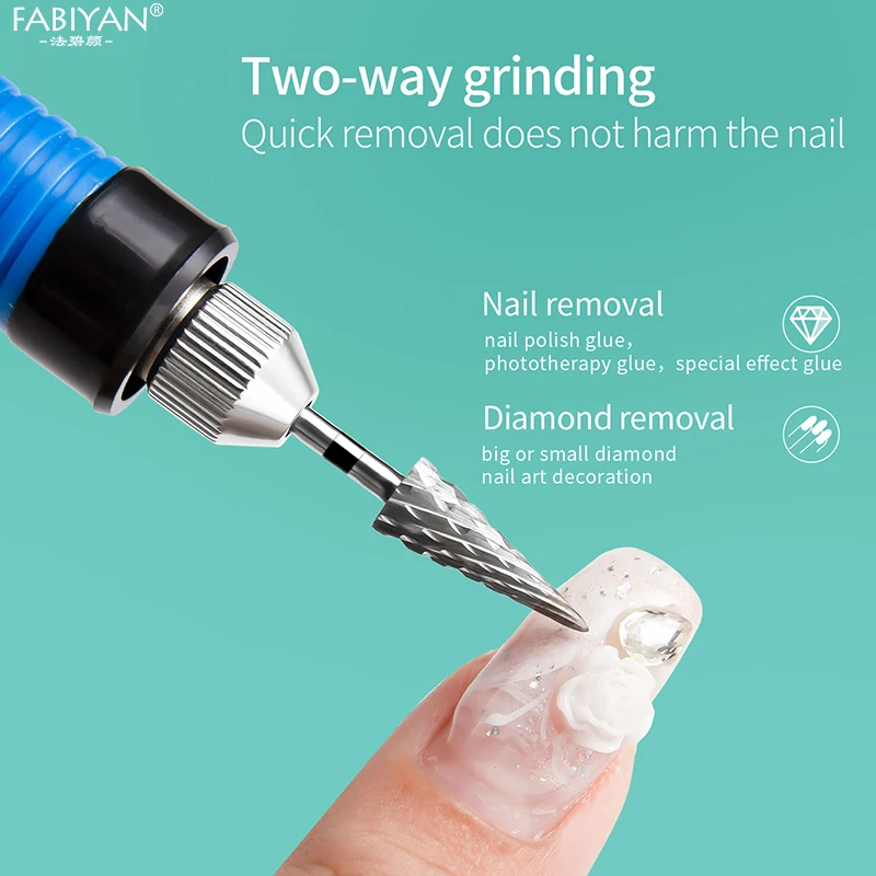 التنغستن الصلب مسمار لقمة ثقب قاطعة المطحنة ل مانيكير الكهربائية مسمار مثقاب أدوات الأظافر #2