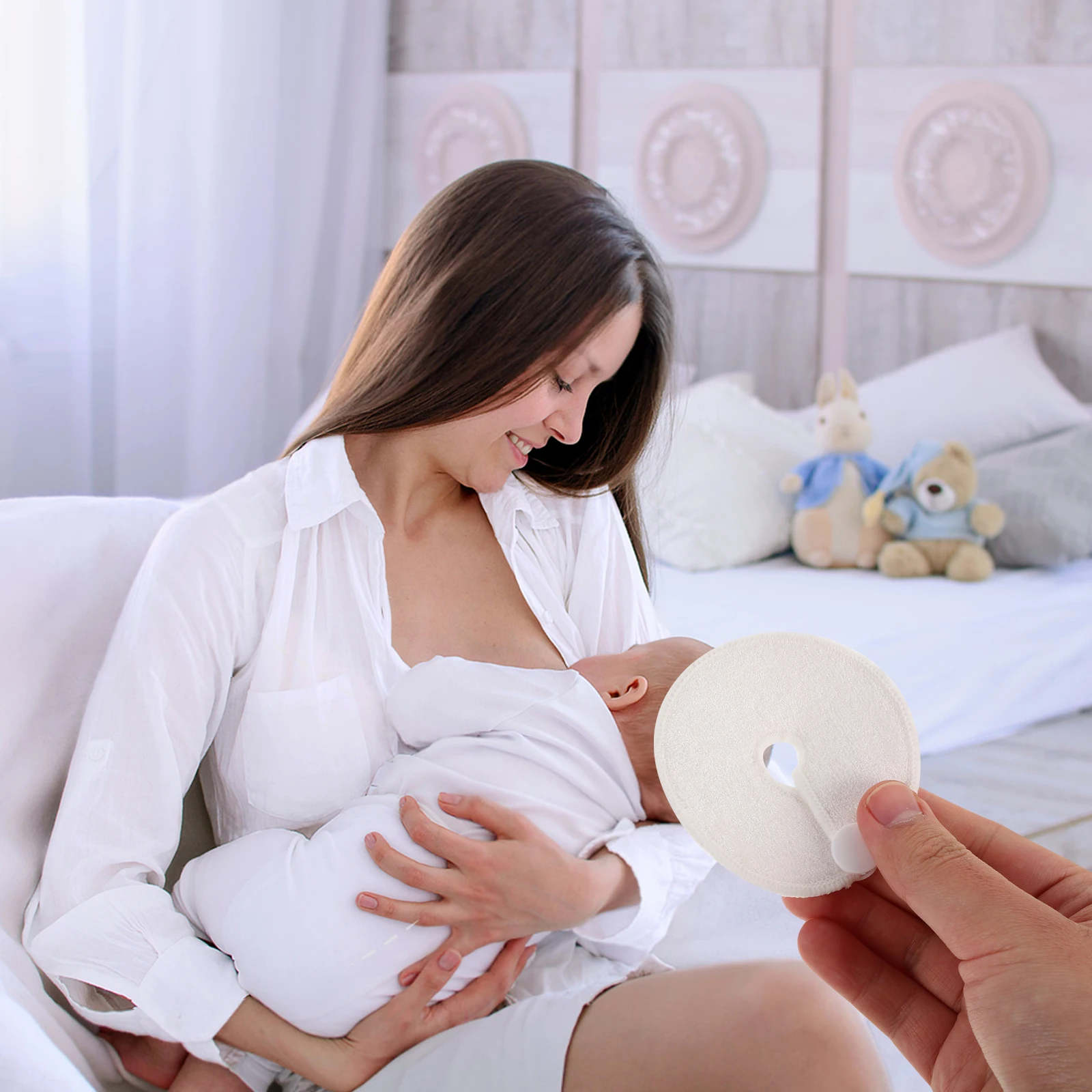 

28 шт. подушечки из микрофибры, ватные подушечки, впитывающие подушечки для кормления, аксессуары для трубок, форма листа, уход за полиэстером