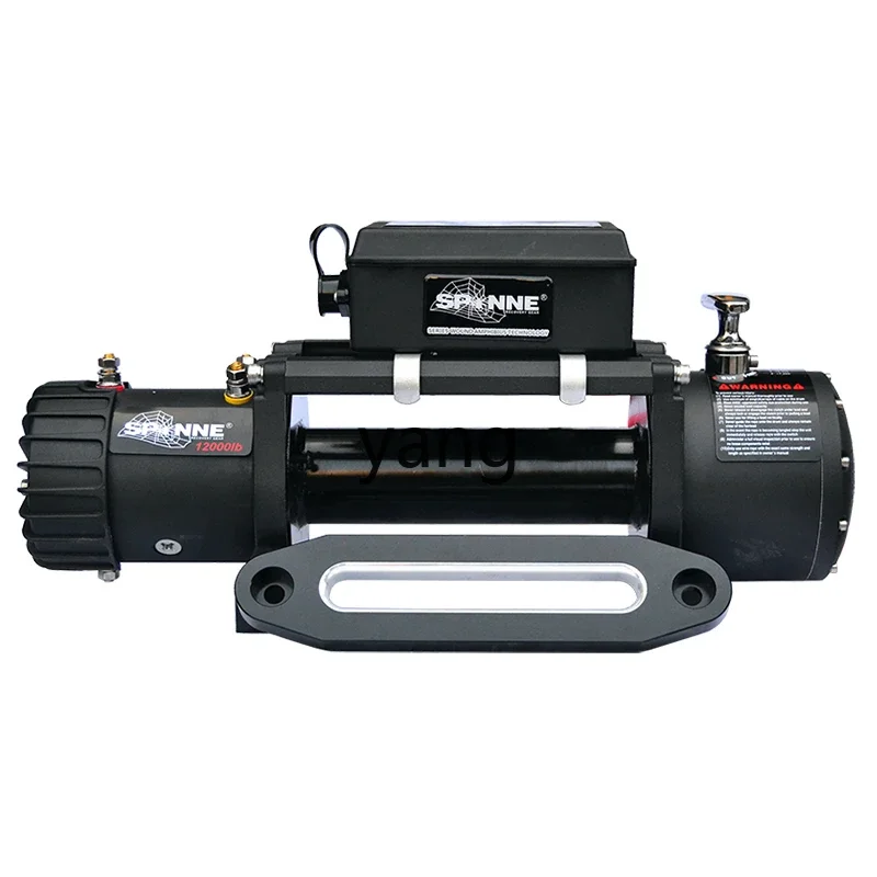 

YJQ Electric Winch 12V Off-Road Vehicle Car Self-Rescue Rescue Freed Trailer Winch Machine 12,000 lbs