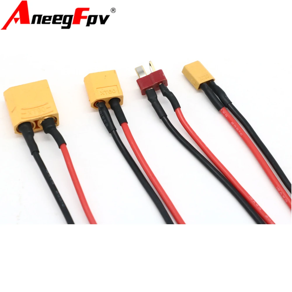 Przewód ładujący 20CM XT90 XT60 XT30 T do wtyków bananowych 4.0mm, kabel ładujący z przewodu silikonowego 14AWG do akumulatorów Lipo