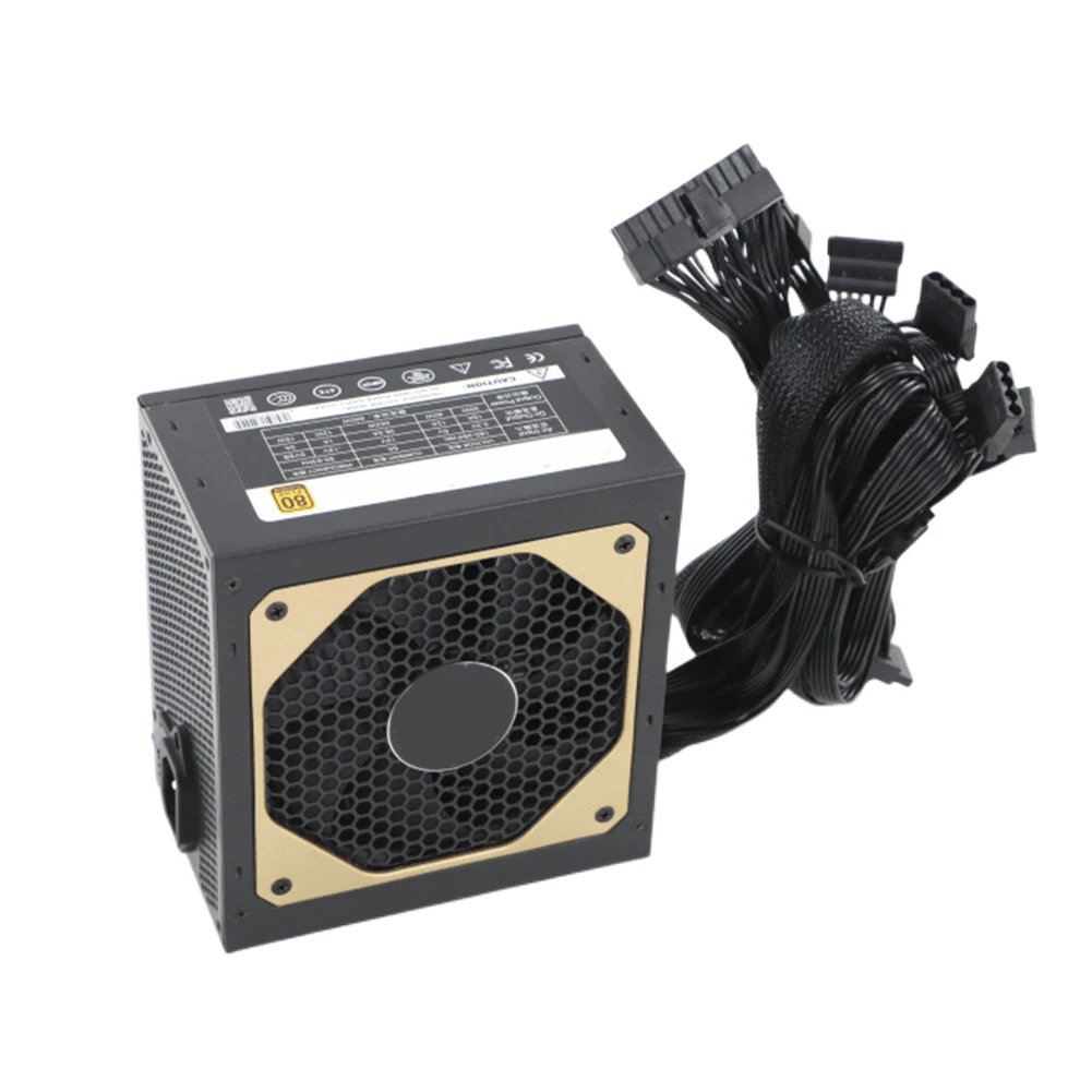 ATX وحدة PSU الألعاب الصامتة الكمبيوتر الطاقة وحدة المعالجة المركزية ميناء 2 4 + 4Pin وحدة امدادات الطاقة 6SATA بطاقة الرسومات 6 + 2Pin إلى 6 + 2Pin للكمبيوتر المكتبي