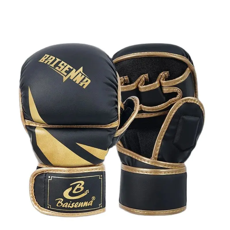 

MMA Half-Finger Boxing Gloves High Quality PU Thickened Sanda Fighting Muay Thai Training Gloves Boxing Training Accessories