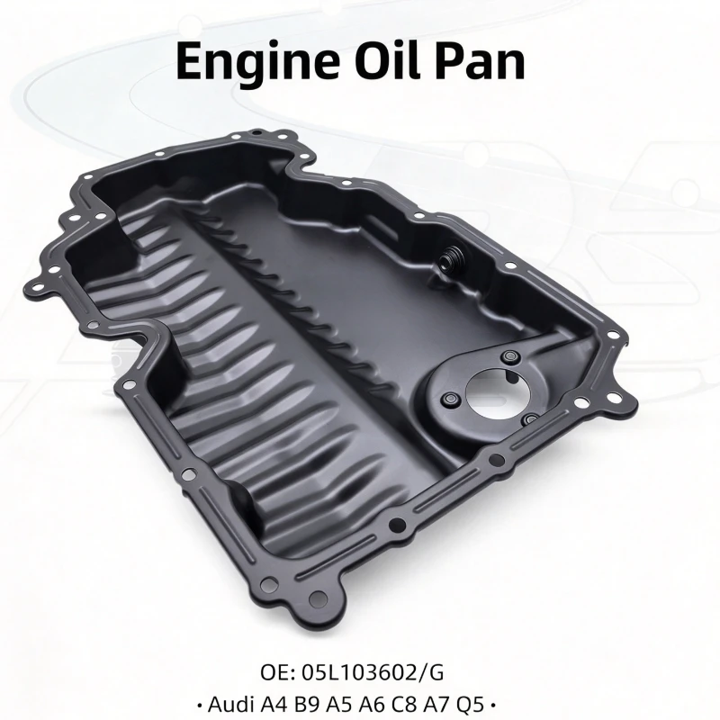 Engine Oil Pan Compatible with Volkswagen ARTEON, Crankcase Oil Sump Part Number 05L103602, Engine Replacement Component
