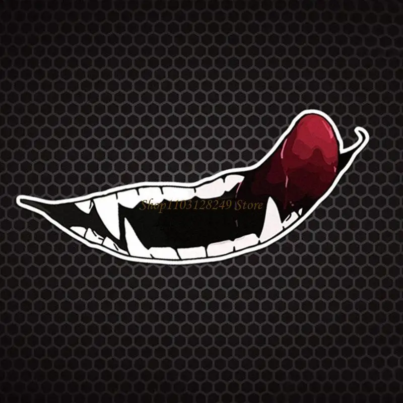 

N5KD наклейки на шлем, новое украшение для мотоциклетного шлема, самоклеящиеся наклейки с татуировкой в ​​виде улыбки, наклейки