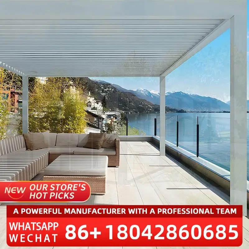 

Patio Waterproof Hardtop Outdoor Louvered Roof Garden Aluminium Design pergola