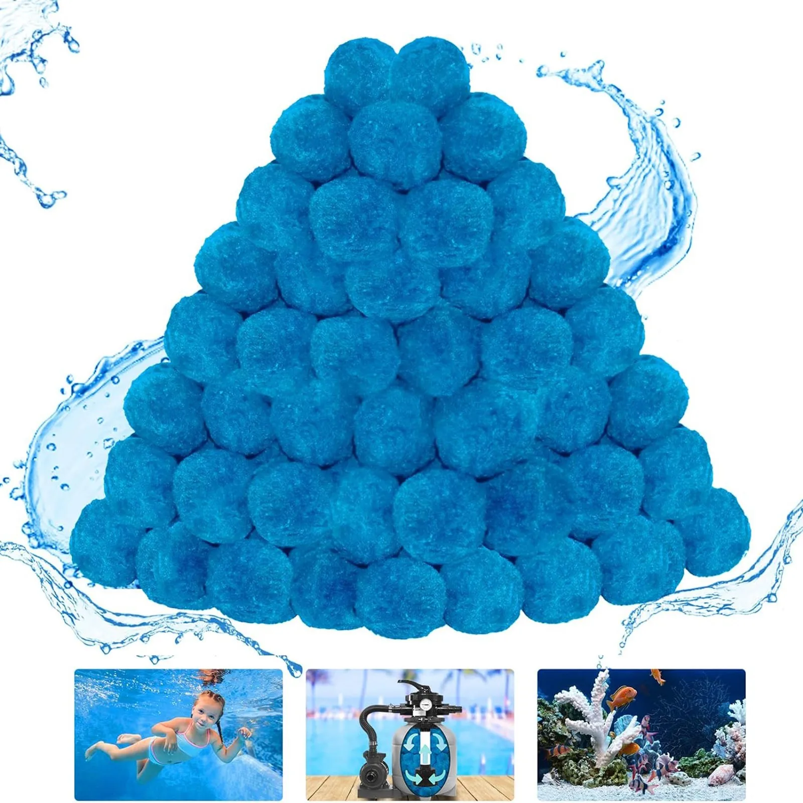 Hot Tub Filter Ball Durable Reliable Fiber Swimming Pool SPA Filter Sand Alternative Household Supplies Reusable Filter Ball