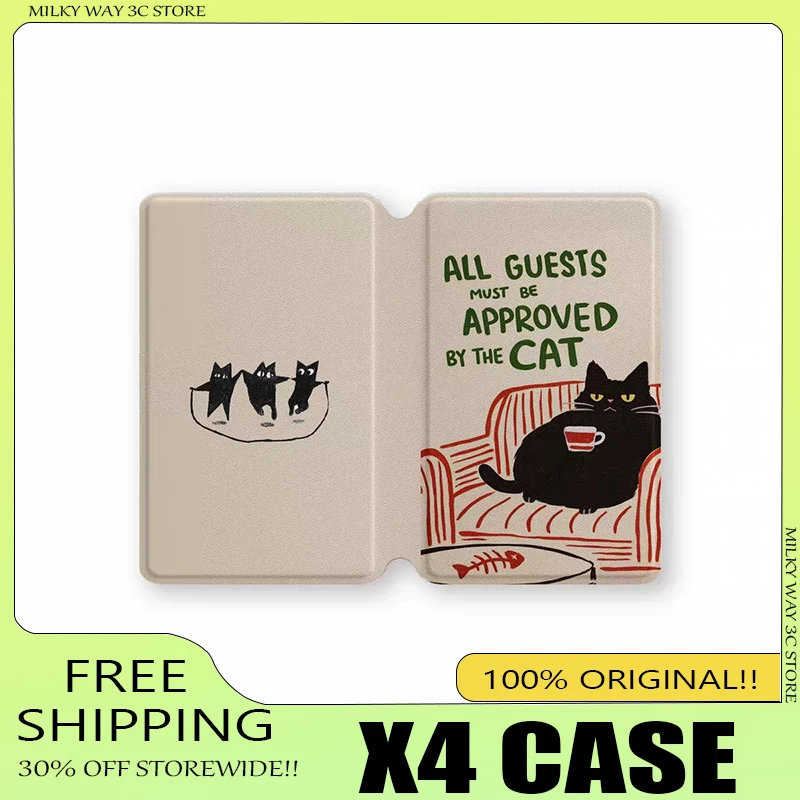 

For XTEINK X4 Magnetic Protective Cover Flip Case Ink Screen Full-wrap Anti-collision Corner Personalization Protective Case Set