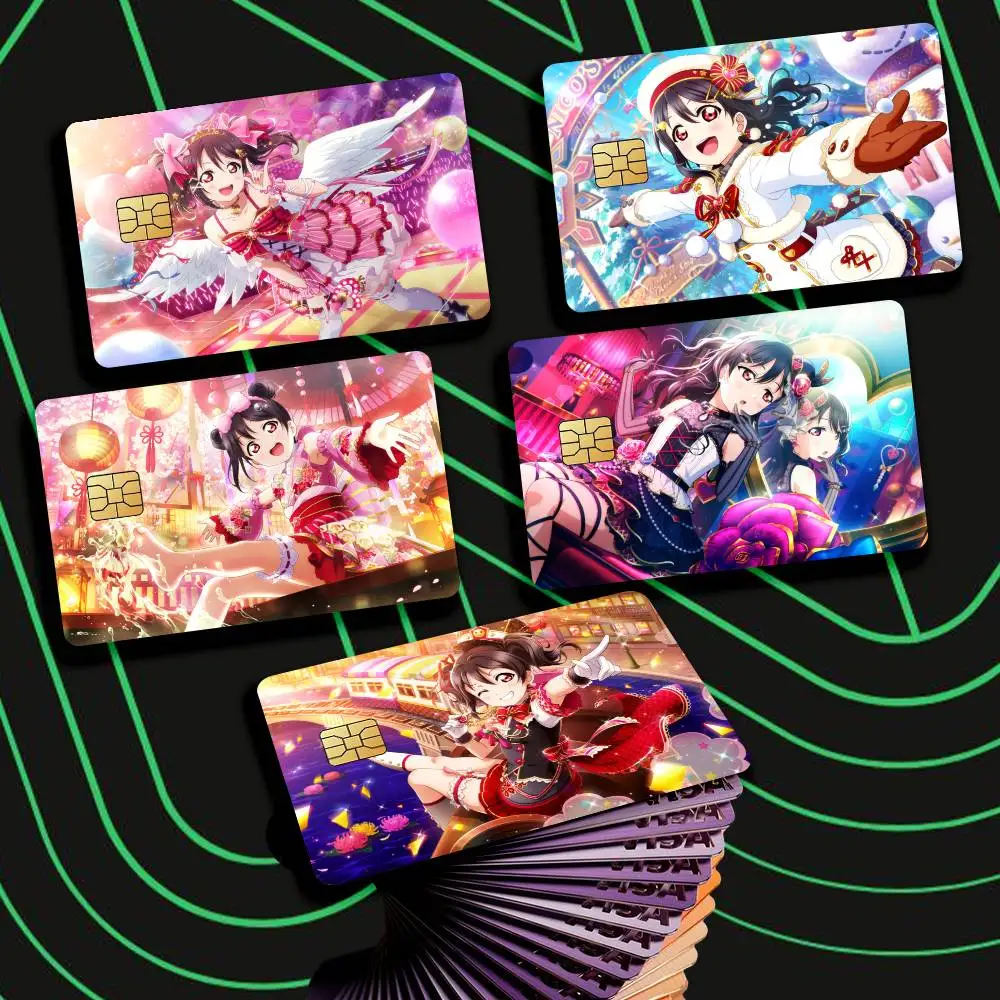 Cute N-Nico Yazawa HD-Printed Card Stickers for Bank Access Protective Waterproof Film Cover Sticker Gift