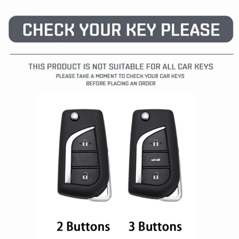 Fashion Car Key Case Cover For Toyota Auris Corolla Avensis Verso Yaris Aygo Scion TC IM Camry RAV4 Forturner Hilux image 2