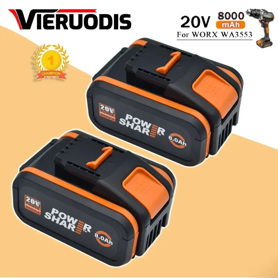 

For 20V Battery 8000mah Li-ion for Worx WX390/WX176/WX166.4/WX372.1 WX800/WX678/WX550/WX532/WG894E WG629E/WG329E/WG2