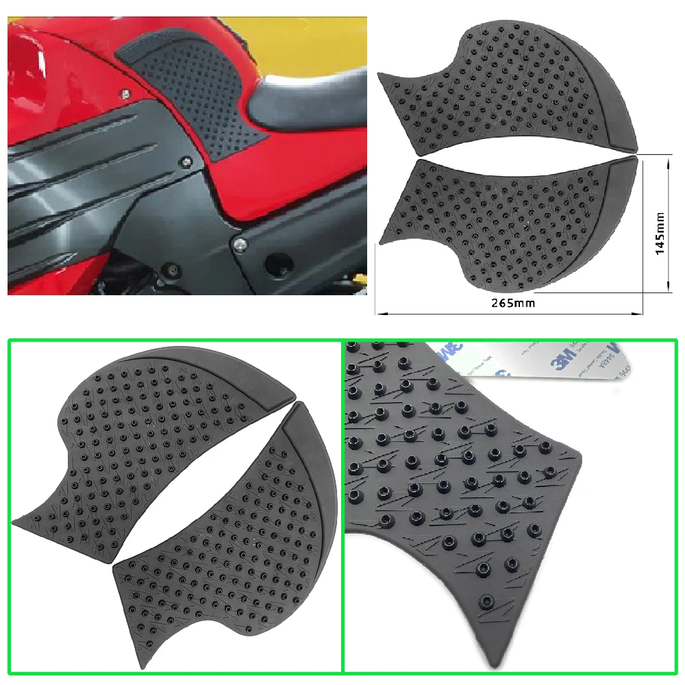 

For Kawasaki ZX14R Ninja ZX-14R ZZR1400 GTR1400 2006-2020 Motorcycle Tank Grips Pad FuelTank Side Knee Traction Anti Slip Pads